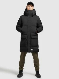 Khujo Wintermantels Winterjas Slow Heren Zwart -Khujo Verkoop winkel 033baab45965272ef3df473ddfa489f3